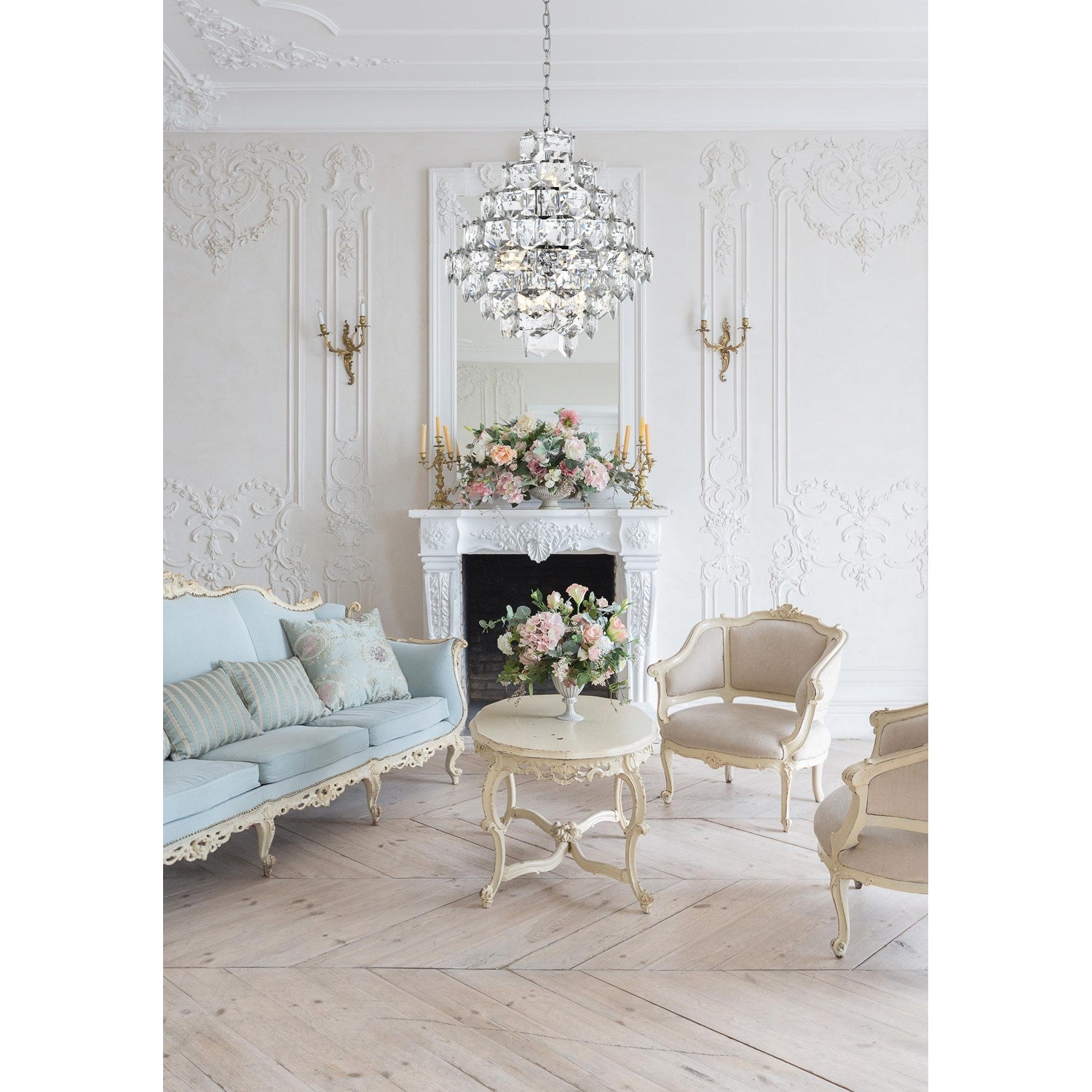24 Inch Chandelier In Chrome