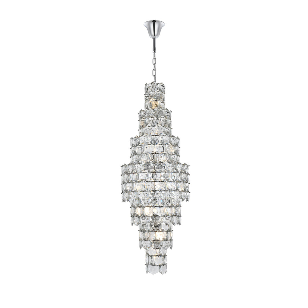 24 Inch Chandelier In Chrome by Elegant Lighting