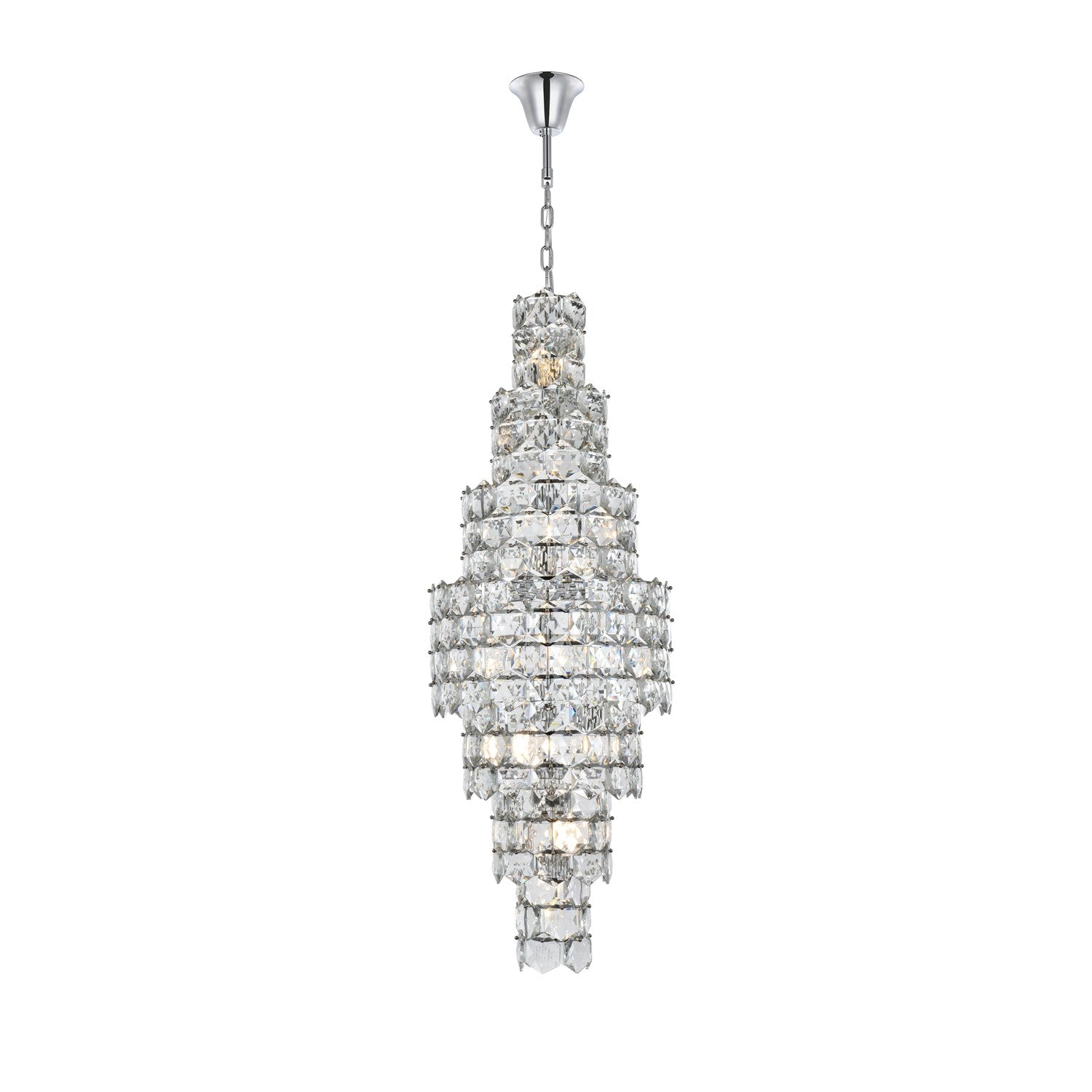 24 Inch Chandelier In Chrome by Elegant Lighting