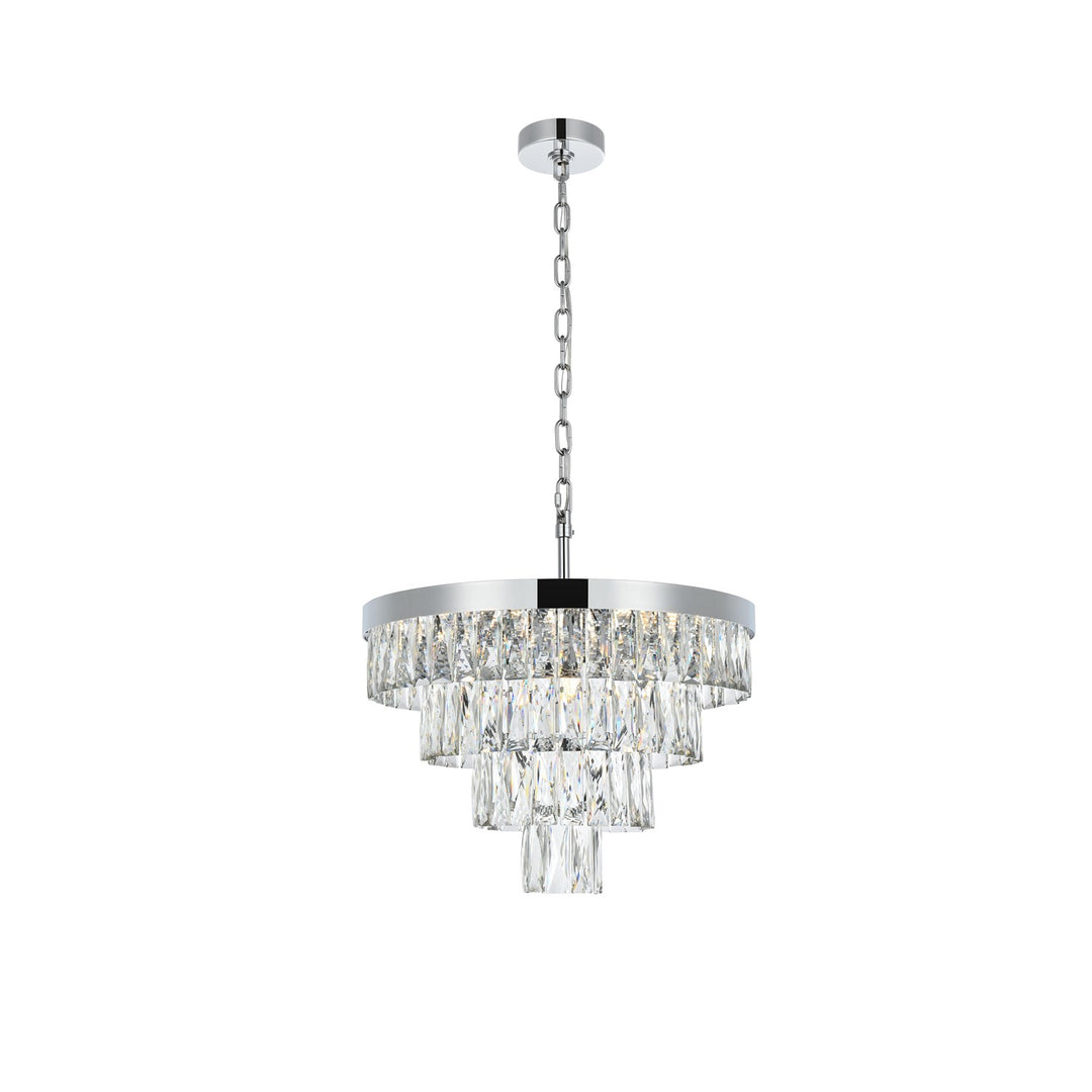 20 Inch Round Chandelier In Chrome by Elegant Lighting