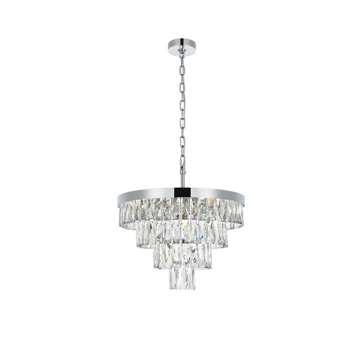 20 Inch Round Chandelier In Chrome by Elegant Lighting