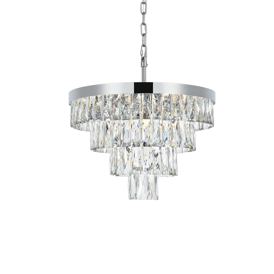 20 Inch Round Chandelier In Chrome