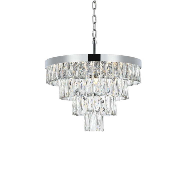 20 Inch Round Chandelier In Chrome