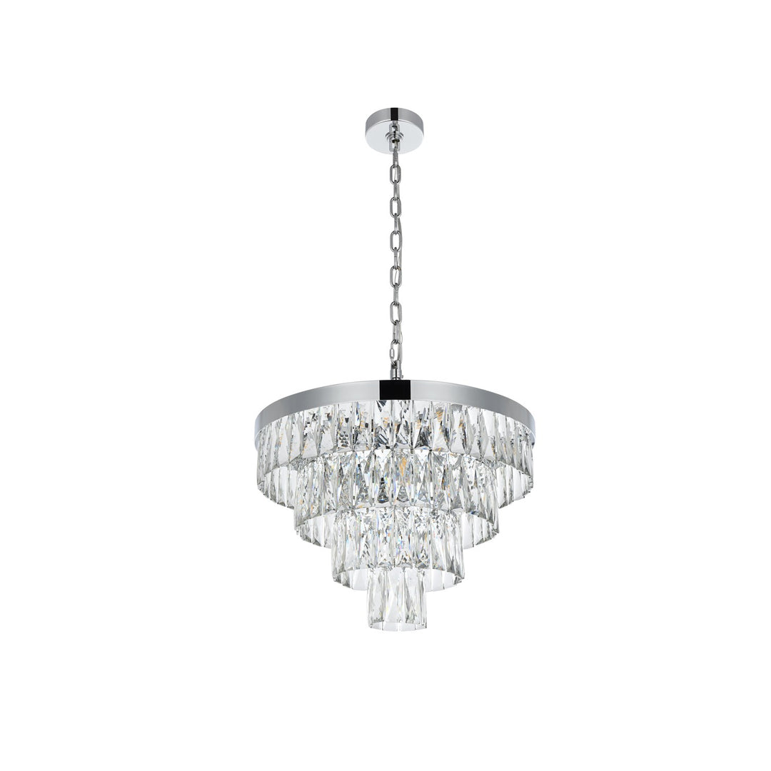 20 Inch Round Chandelier In Chrome