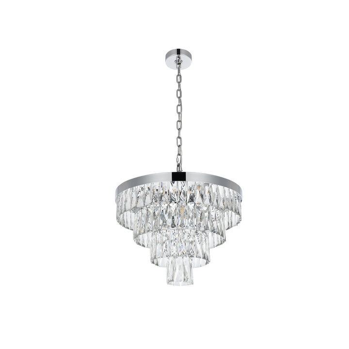 20 Inch Round Chandelier In Chrome