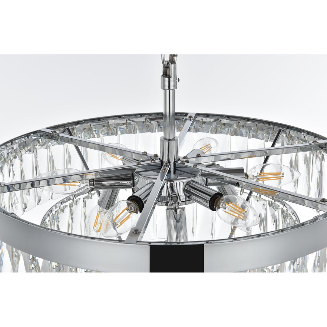 20 Inch Round Chandelier In Chrome