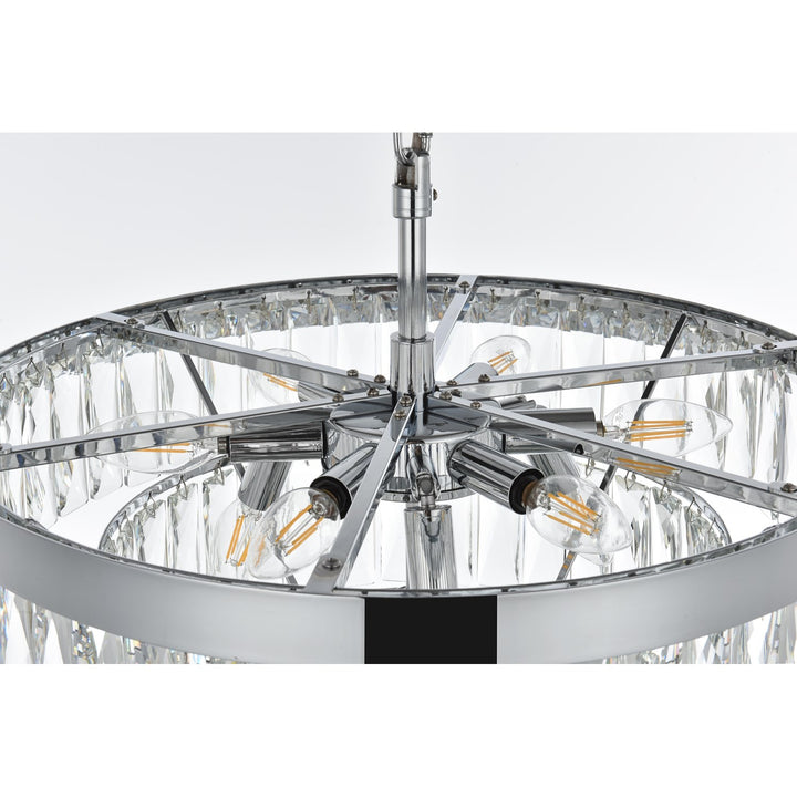 20 Inch Round Chandelier In Chrome