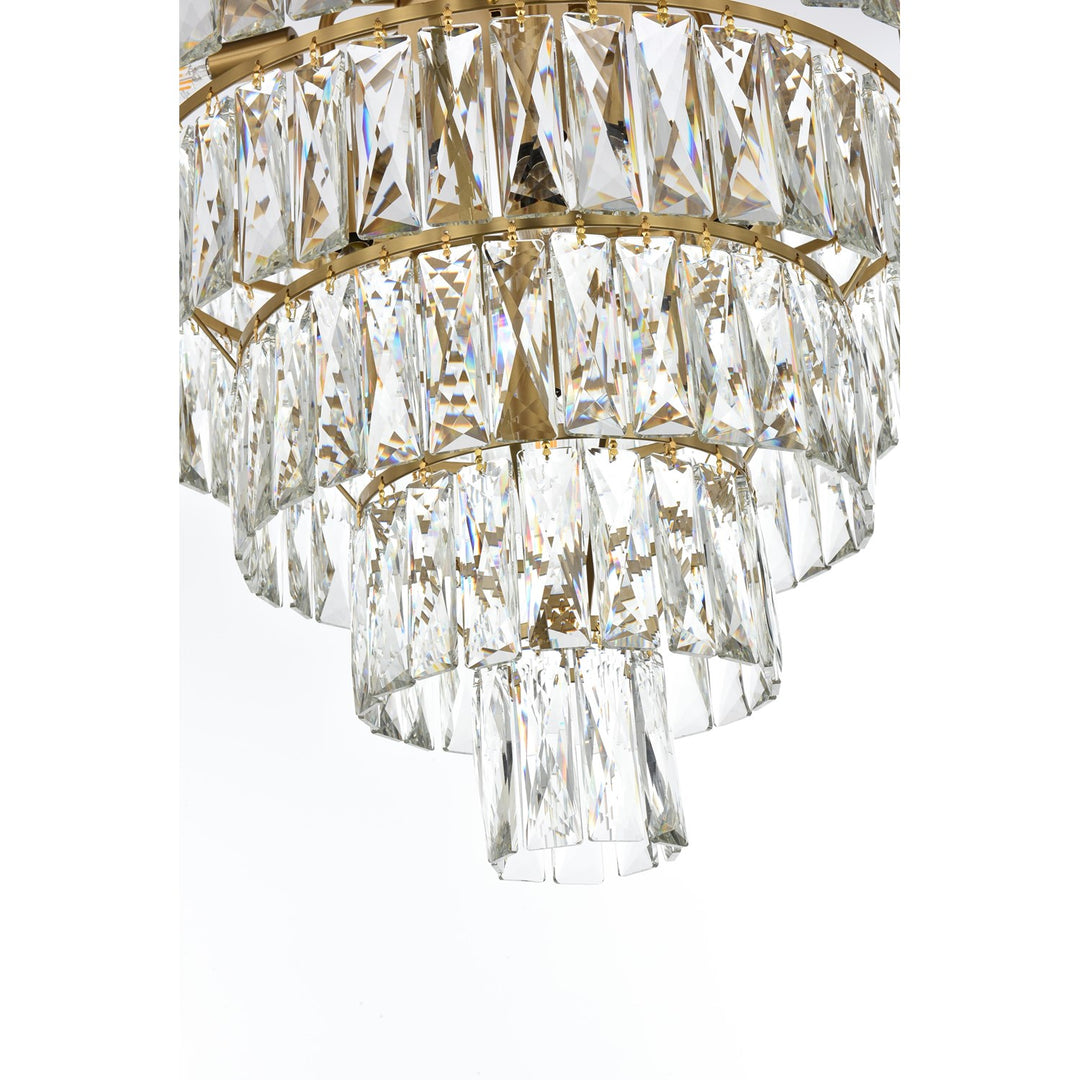 27 Inch Round Chandelier In Satin Gold