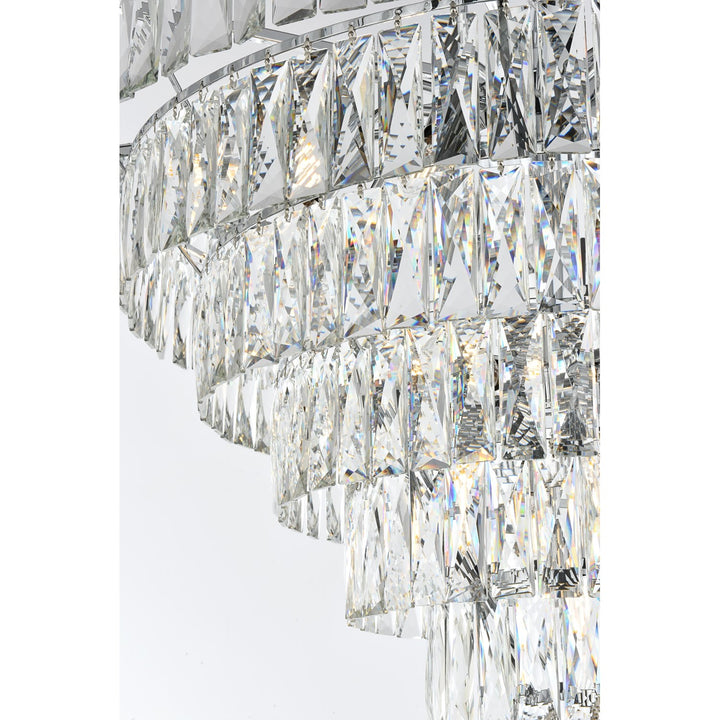 32 Inch Round Chandelier In Chrome