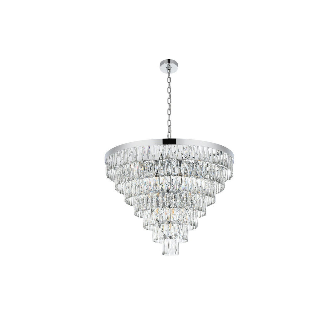 32 Inch Round Chandelier In Chrome