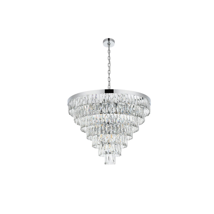 32 Inch Round Chandelier In Chrome