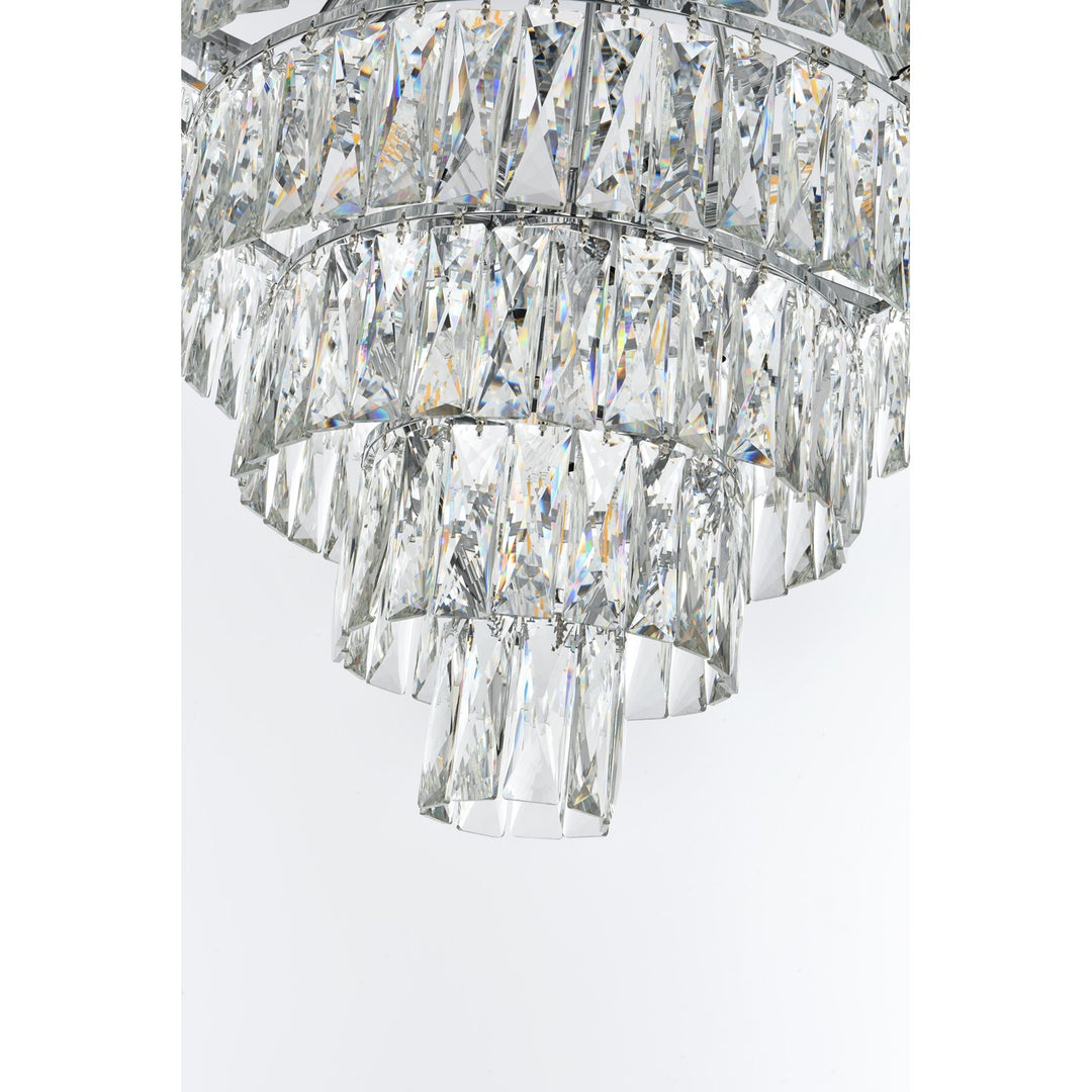 32 Inch Round Chandelier In Chrome