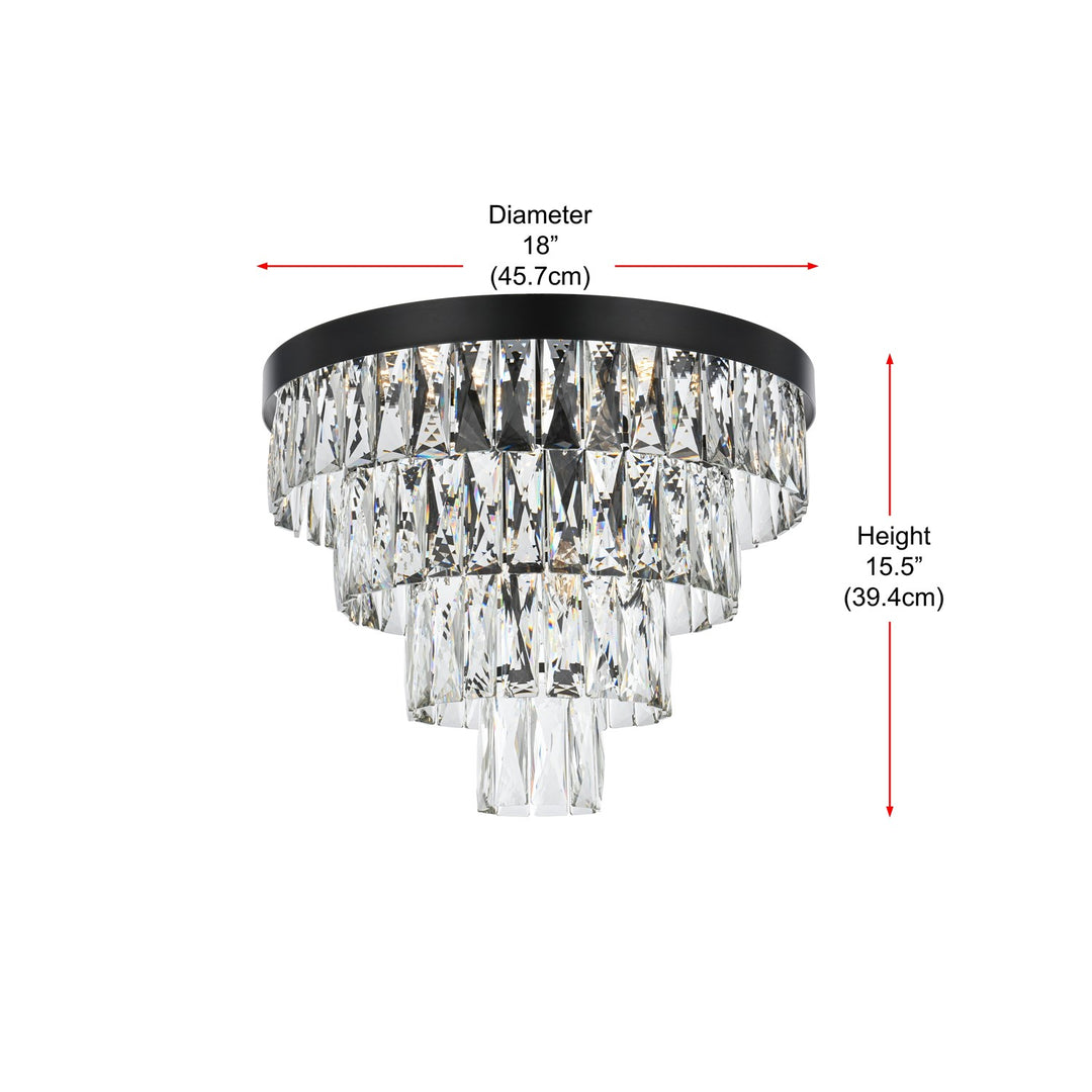 18 Inch Flush Mount In Black