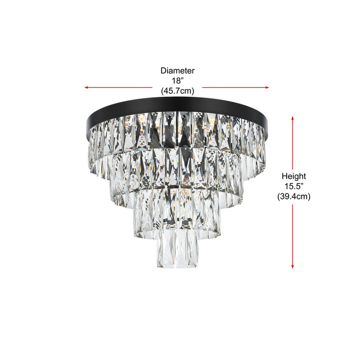 18 Inch Flush Mount In Black