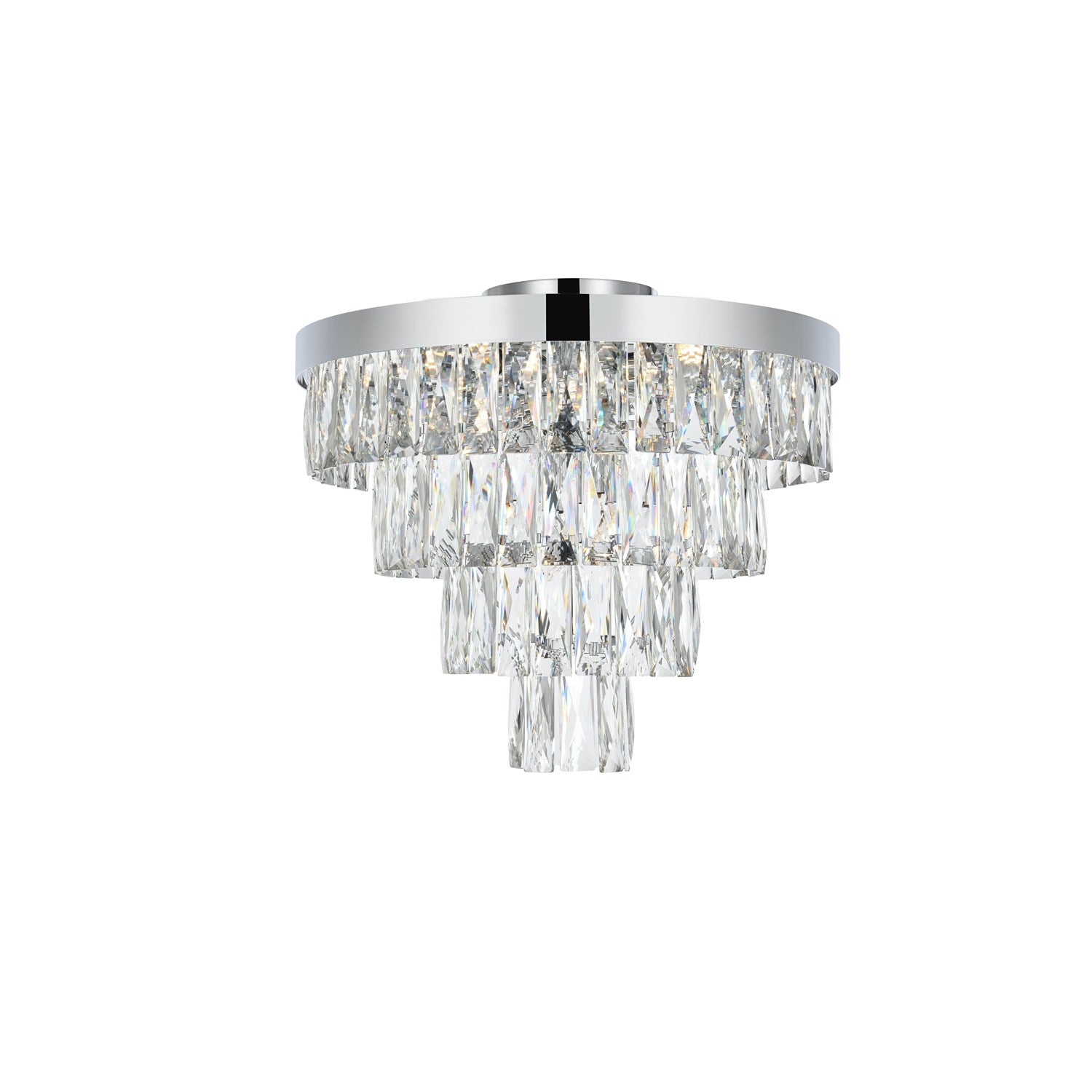 18 Inch Flush Mount In Chrome by Elegant Lighting
