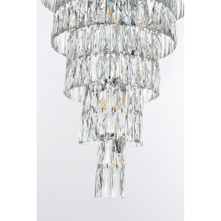 41 Inch Rectangular Chandelier In Chrome