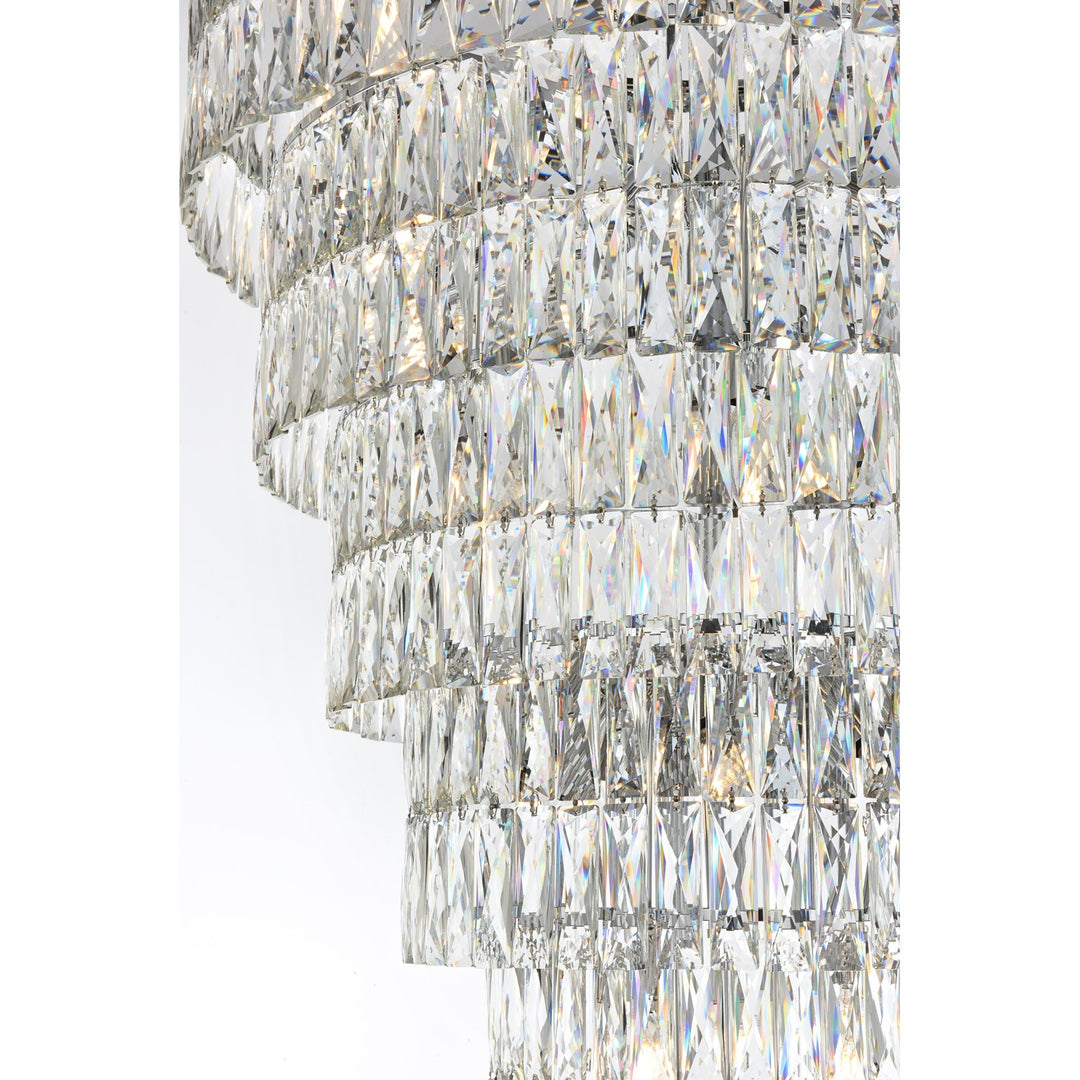 41 Inch Rectangular Chandelier In Chrome
