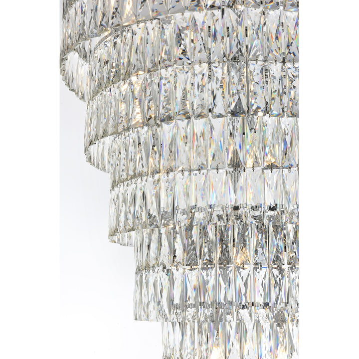 41 Inch Rectangular Chandelier In Chrome