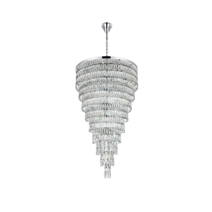 41 Inch Rectangular Chandelier In Chrome