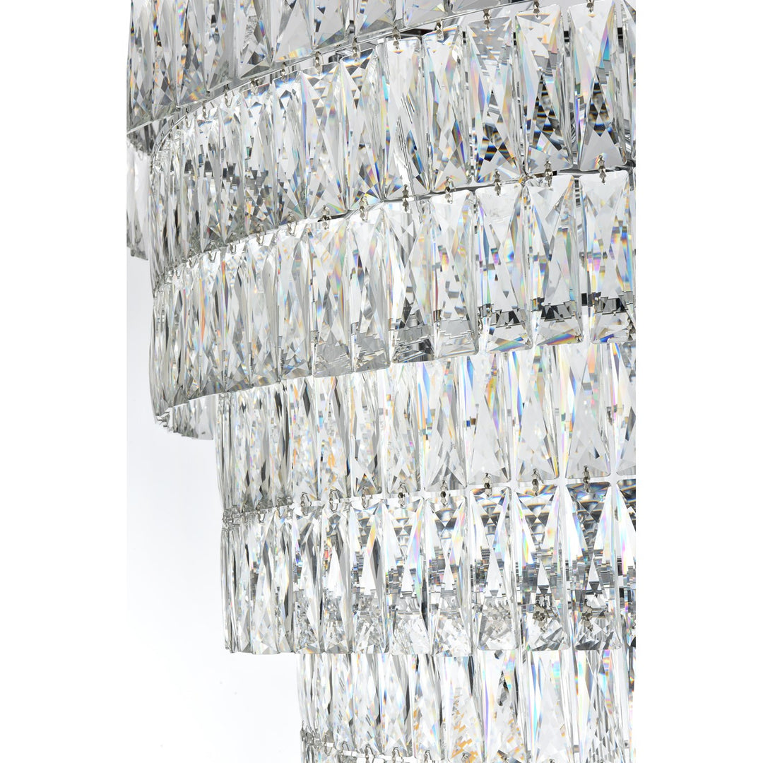 41 Inch Rectangular Chandelier In Chrome