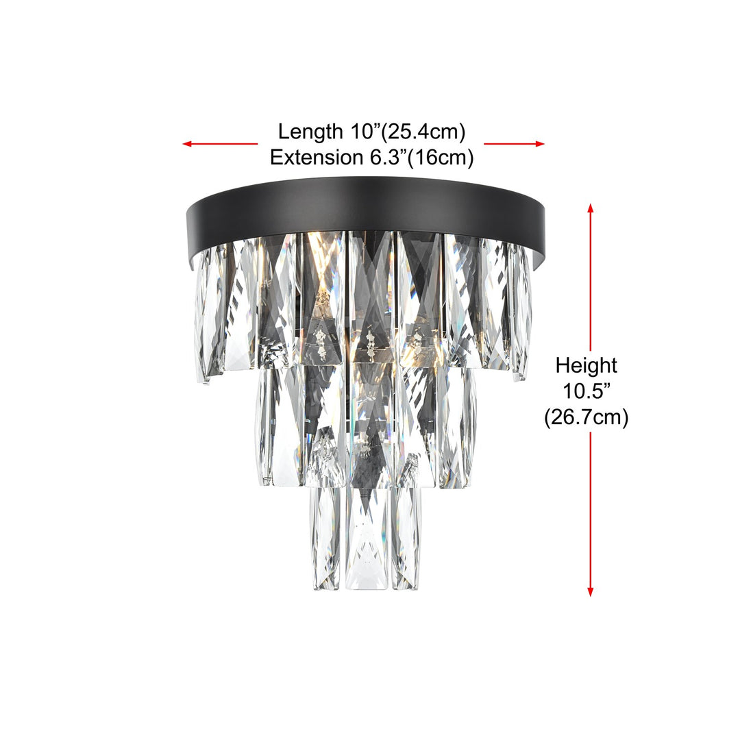 10 Inch Wall Sconce In Black