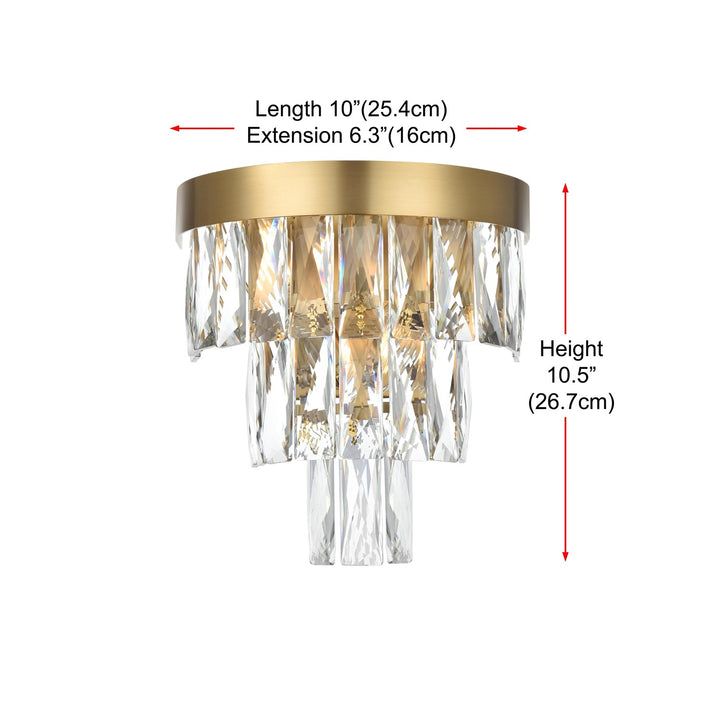 10 Inch Wall Sconce In Satin Gold