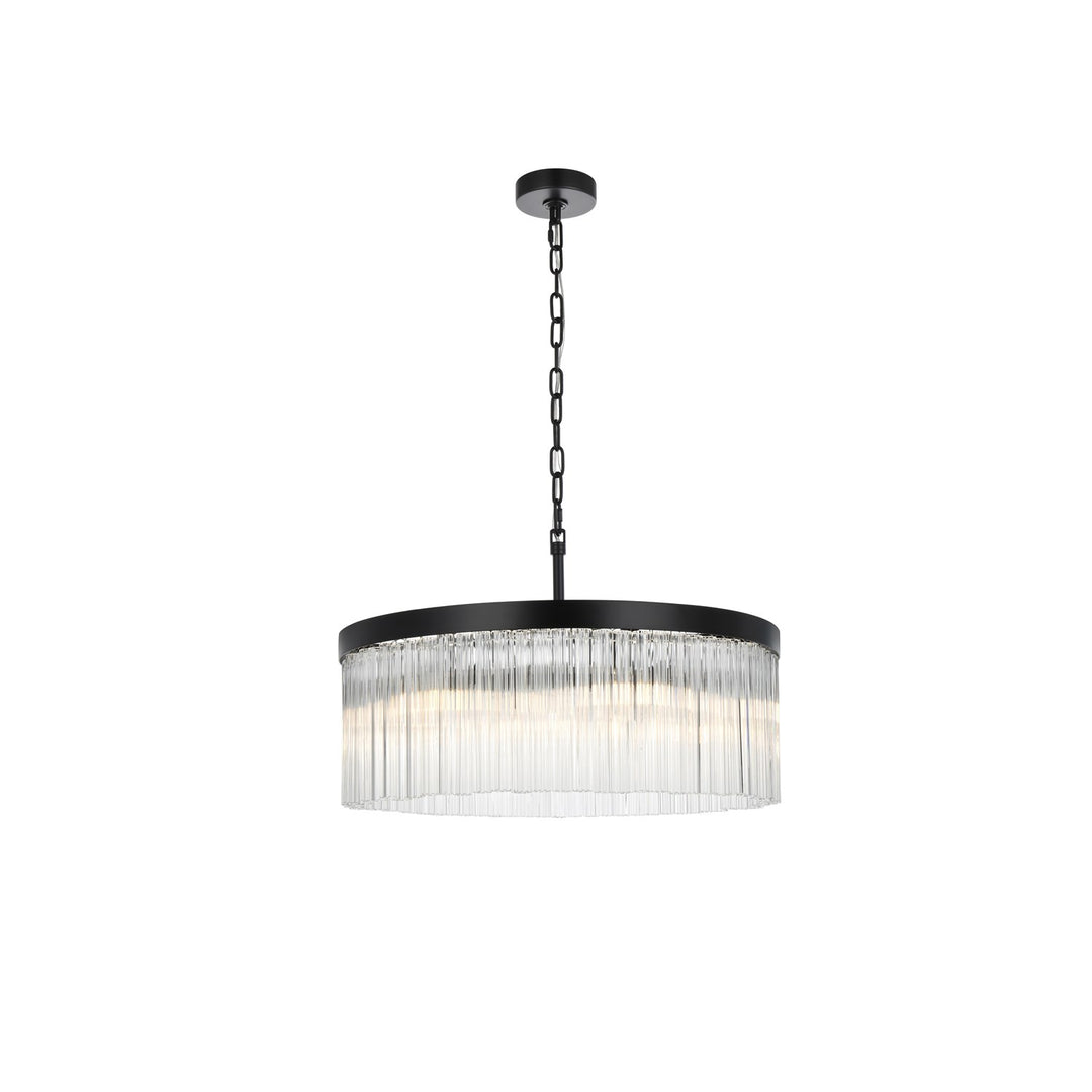 24 Inch Chandelier In Black by Elegant Lighting