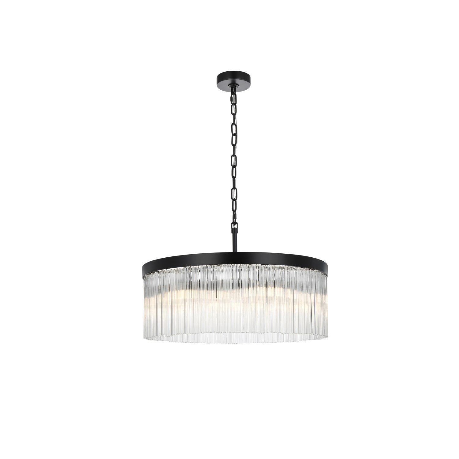 24 Inch Chandelier In Black by Elegant Lighting