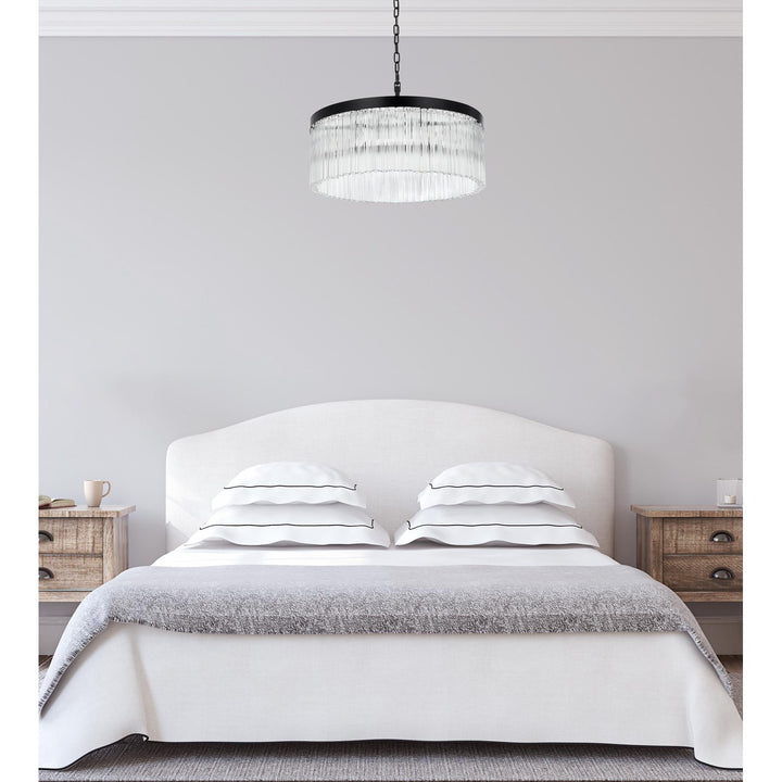 24 Inch Chandelier In Black