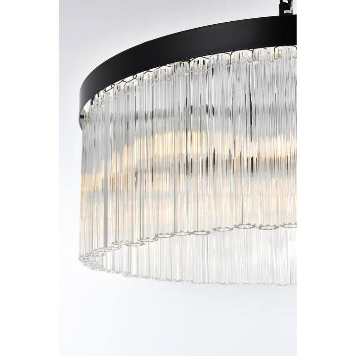 24 Inch Chandelier In Black