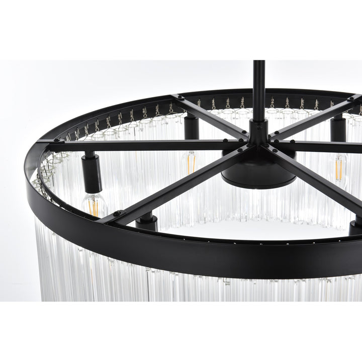24 Inch Chandelier In Black
