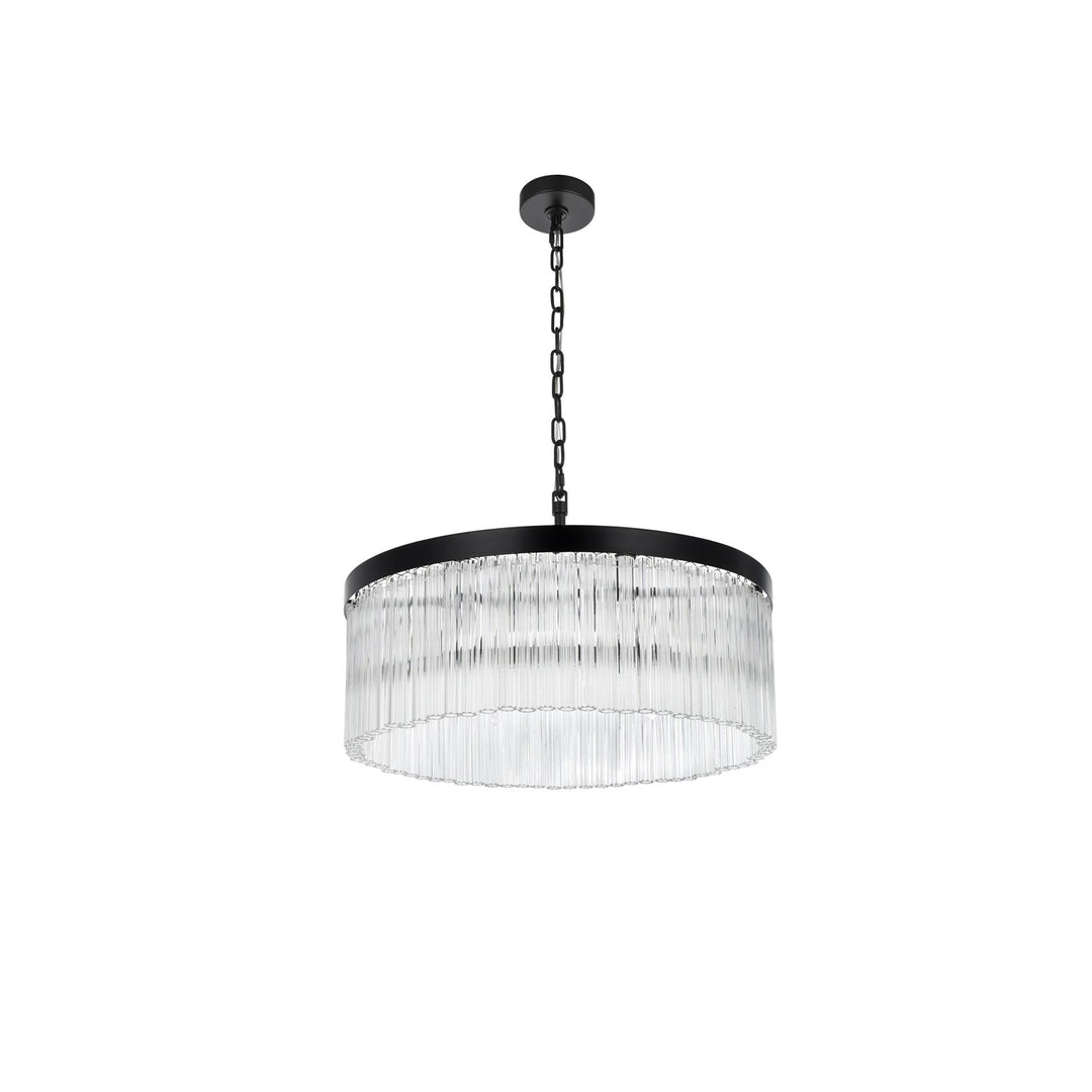 24 Inch Chandelier In Black