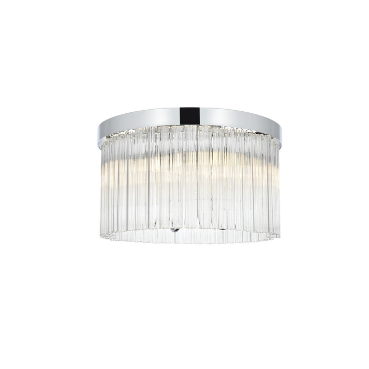 16 Inch Flush Mount In Chrome by Elegant Lighting