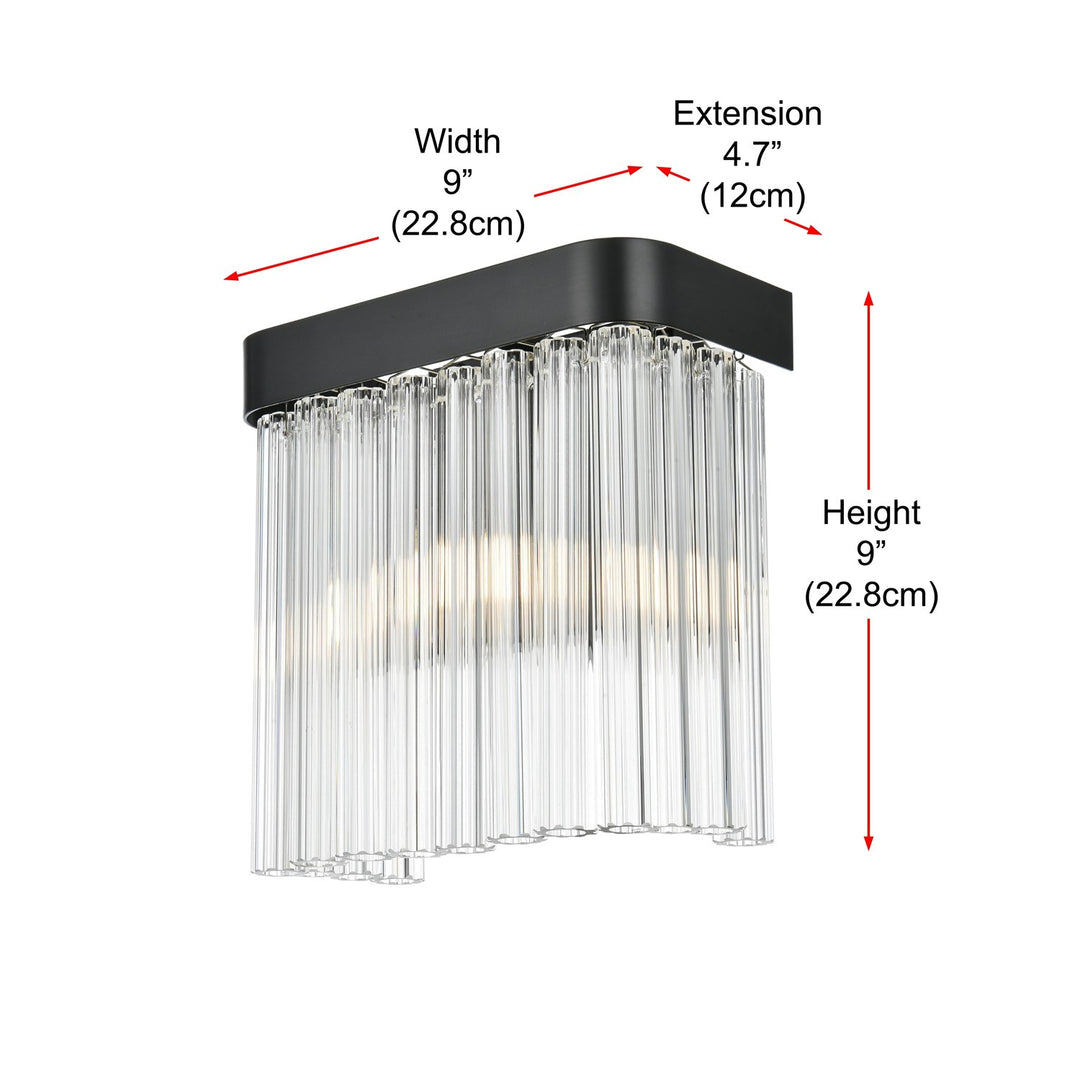 9 Inch Wall Sconce In Black