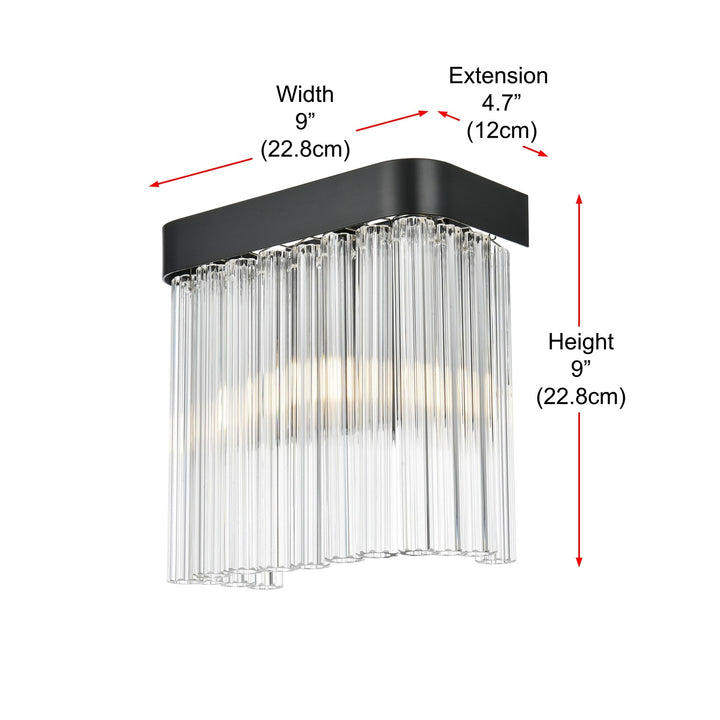 9 Inch Wall Sconce In Black