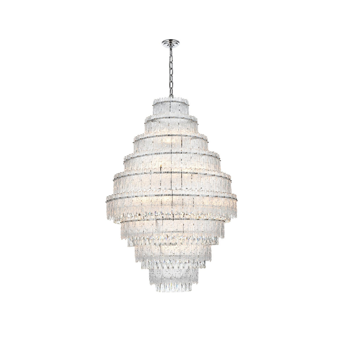 36 Inch Chandelier In Chrome by Elegant Lighting