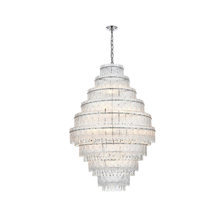 36 Inch Chandelier In Chrome by Elegant Lighting