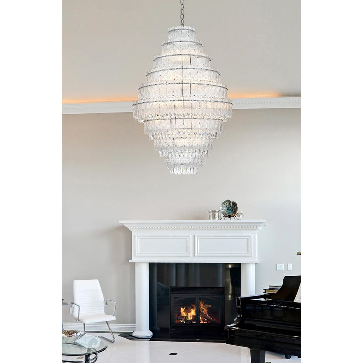 36 Inch Chandelier In Chrome