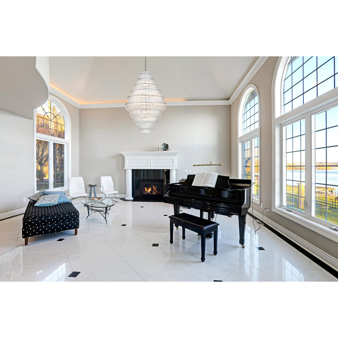 36 Inch Chandelier In Chrome