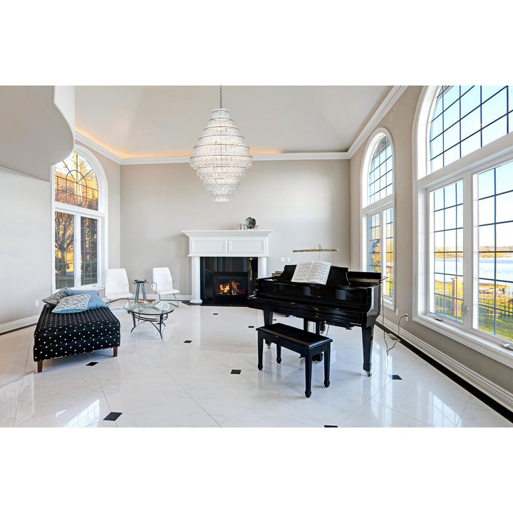 36 Inch Chandelier In Chrome