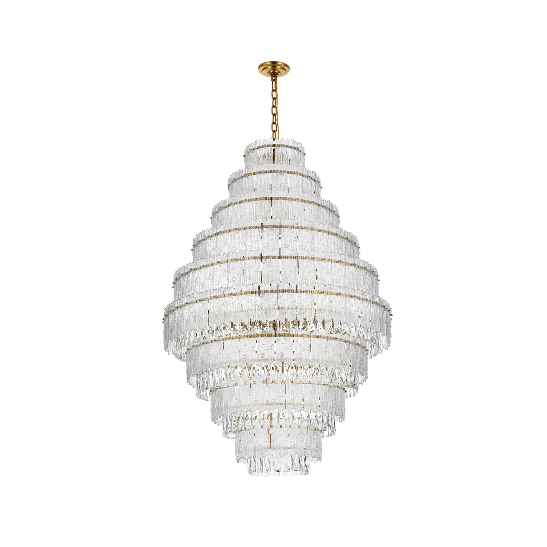 36 Inch Chandelier In Satin Gold