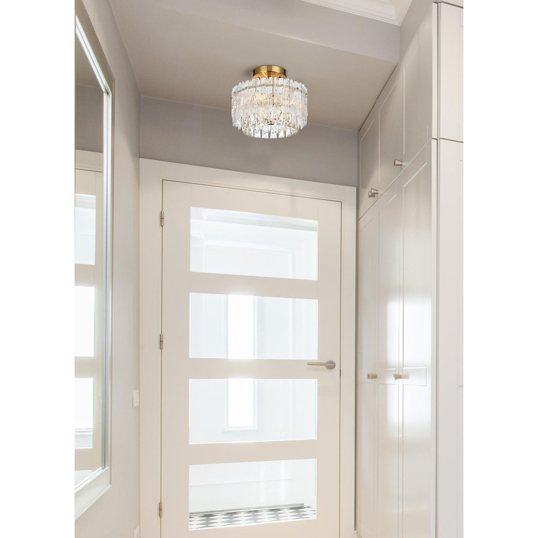12 Inch Flush Mount In Satin Gold