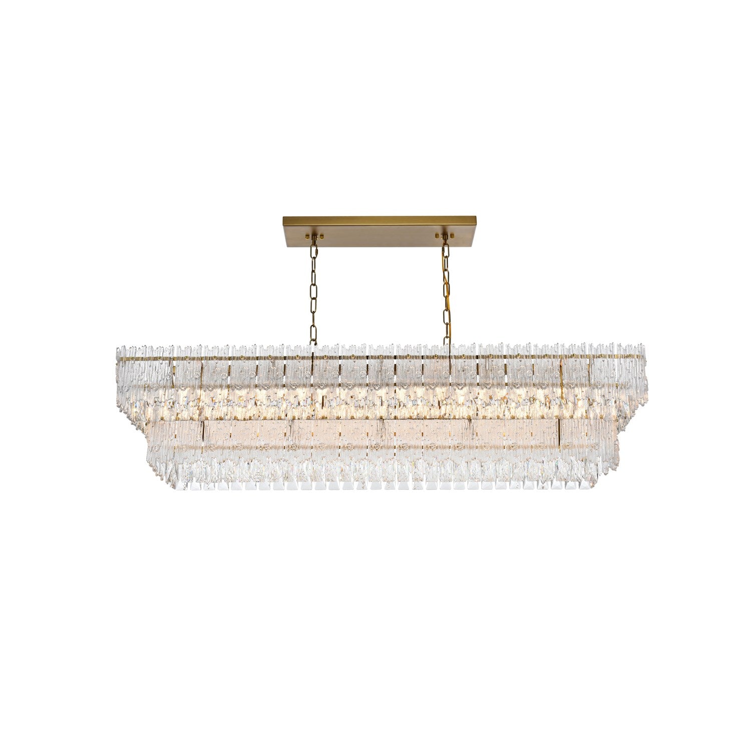 50 Inch Chandelier In Satin Gold by Elegant Lighting