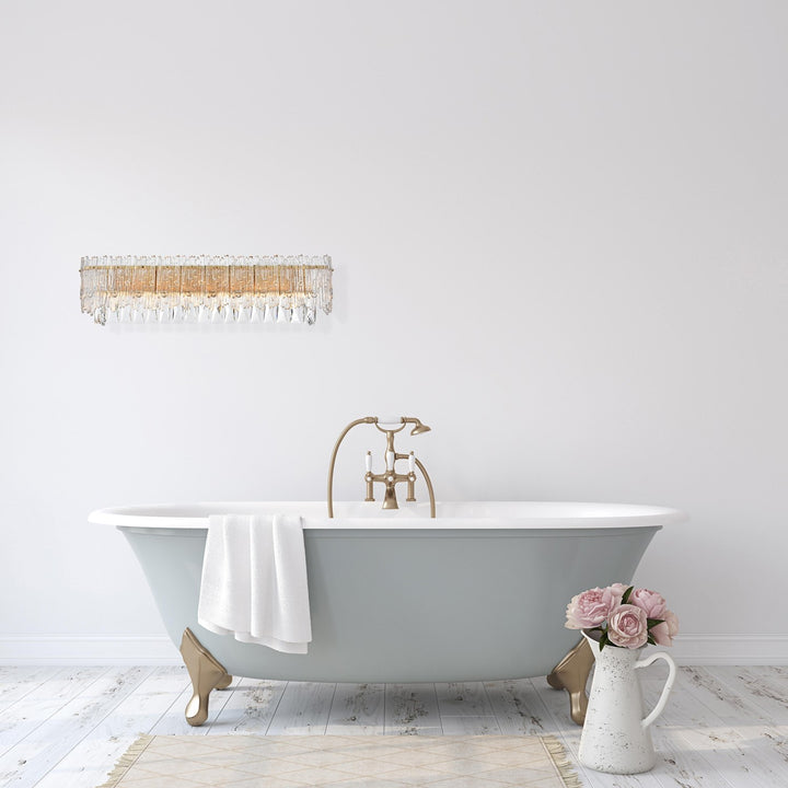 27 Inch Wall Sconce In Satin Gold