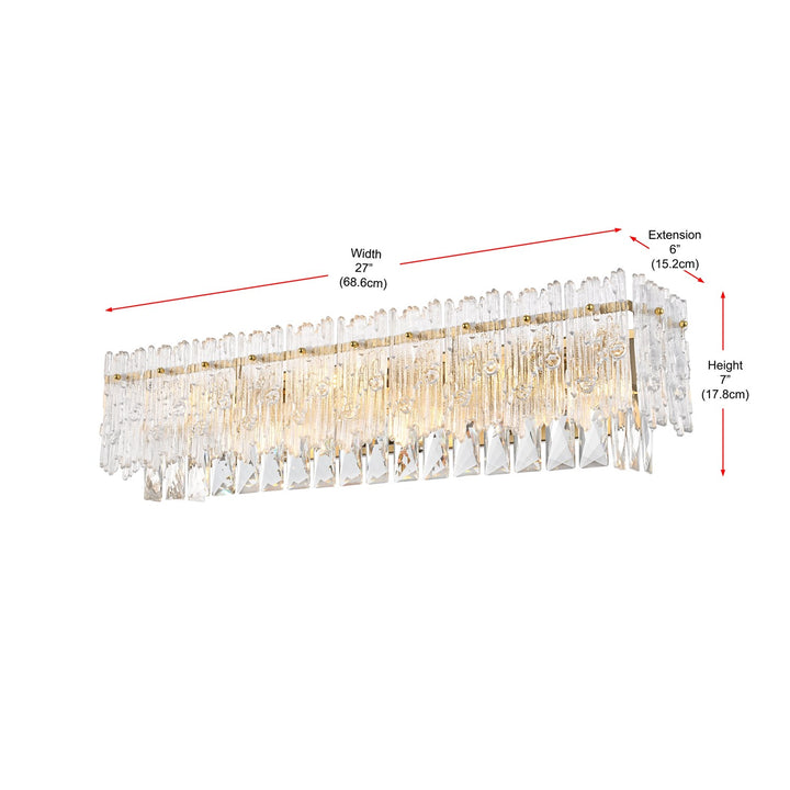 27 Inch Wall Sconce In Satin Gold
