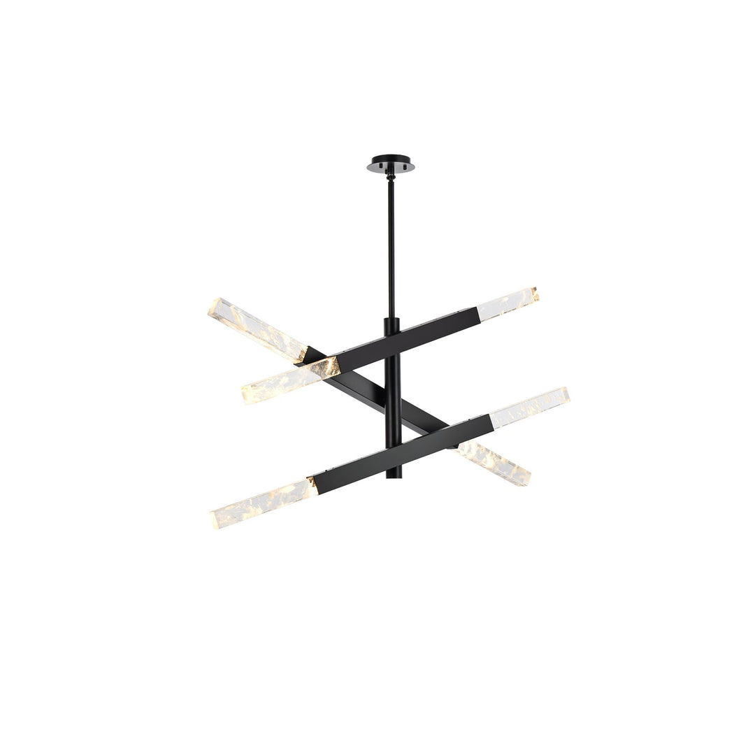 3-Bar Pendant In Black by Elegant Lighting