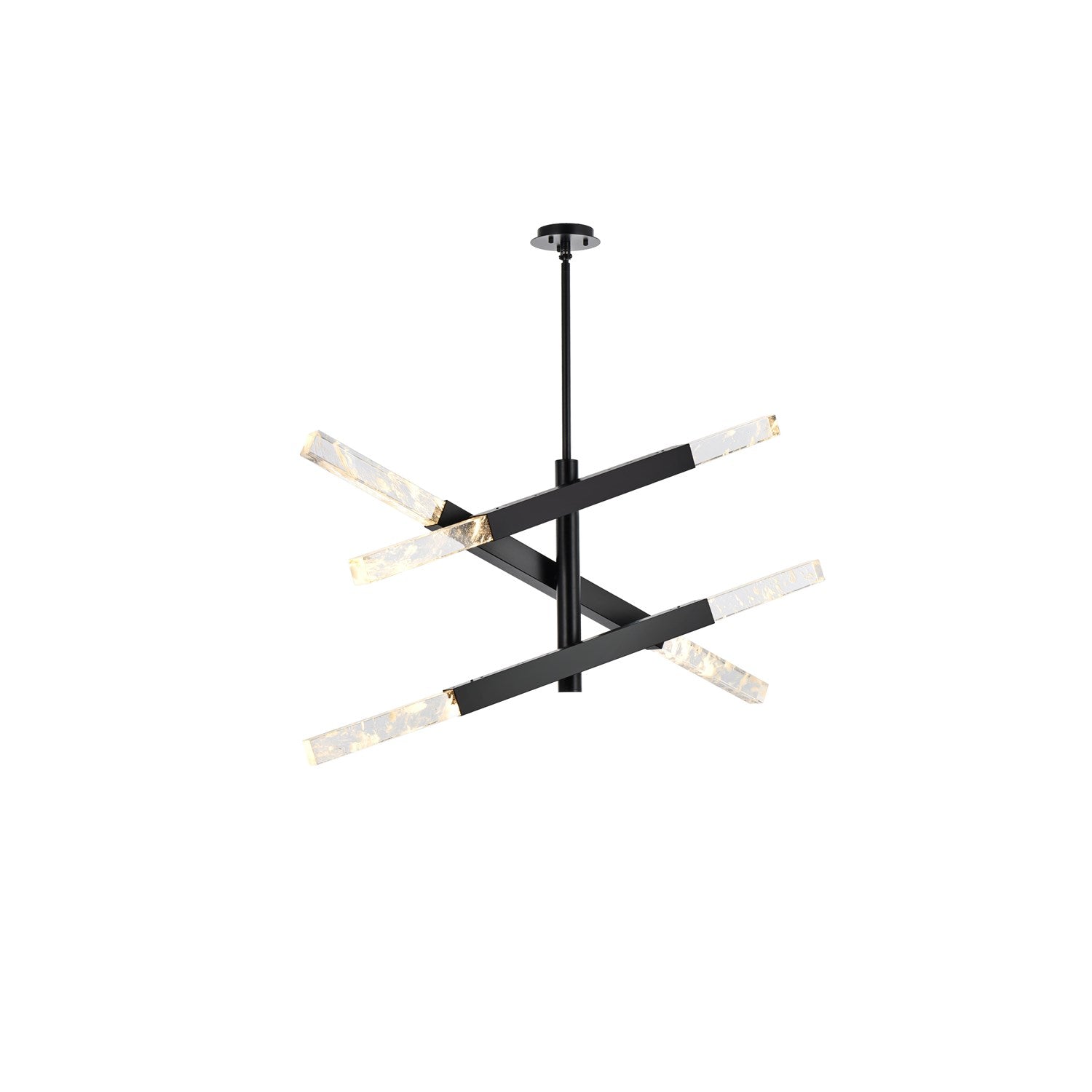 3-Bar Pendant In Black by Elegant Lighting