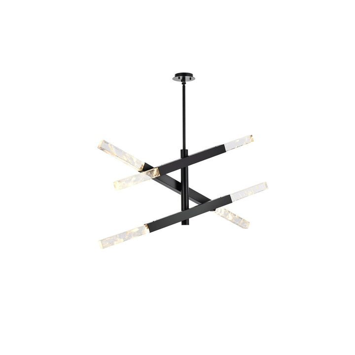 3-Bar Pendant In Black by Elegant Lighting