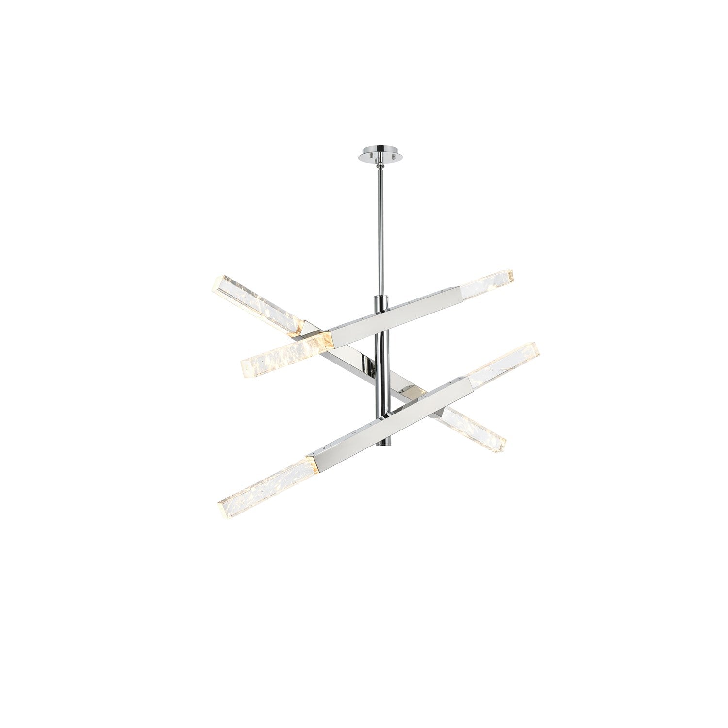 3-Bar Pendant In Chrome by Elegant Lighting