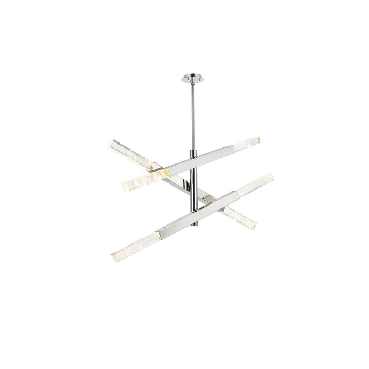 3-Bar Pendant In Chrome by Elegant Lighting